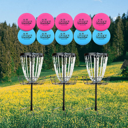 The Keep 3 Basket + 10 Disc Bundle - Ace Disc Golf